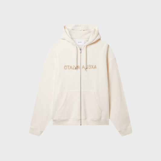 Rhys Zip Thru Hoodie-Cream - Pop Up Concepts