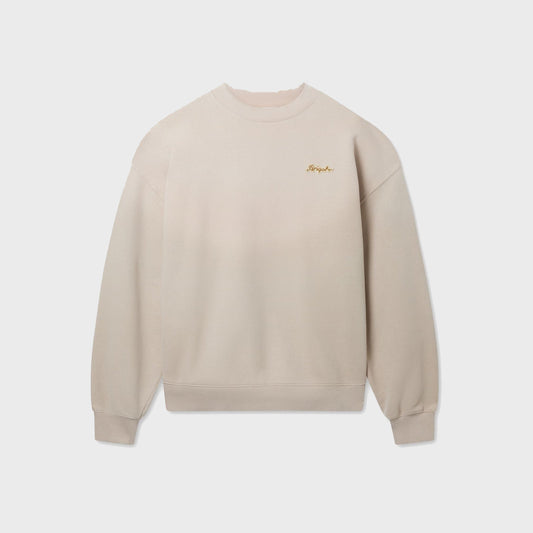 Trace Washed Sweatshirt-Dark Beige - Pop Up Concepts