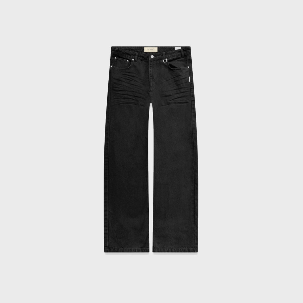 Essential Baggy Denim Pant-Deep Black