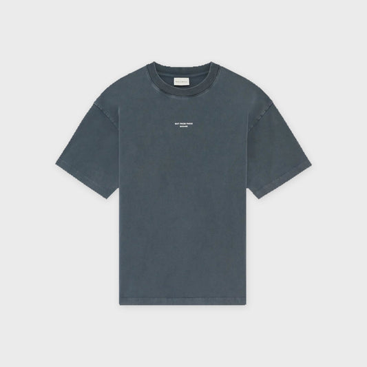 Classic Faded Slogan T-shirt-Grey