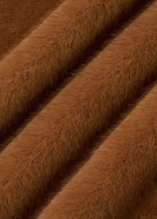Double Breasted Faux Fur Coat