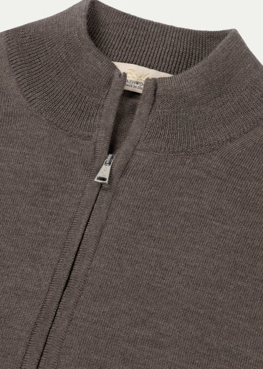Extrafine Merino Zipper Vest-Ash Grey - Pop Up Concepts