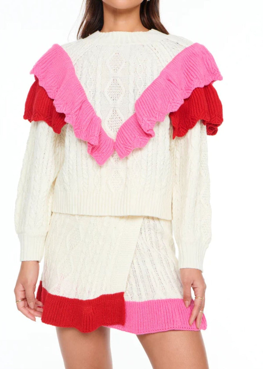 Ruffle Skirt - Cream - Pop Up Concepts