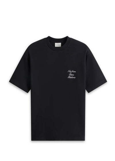 Slogan Cursive T-Shirt-Black - Pop Up Concepts
