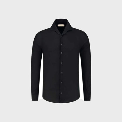 Linen Seaside Shirt-Black - Pop Up Concepts
