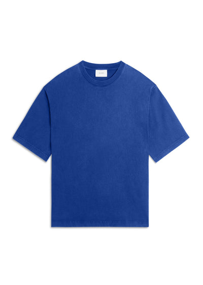 Typo Embroidered T-Shirt-Bright Blue - Pop Up Concepts