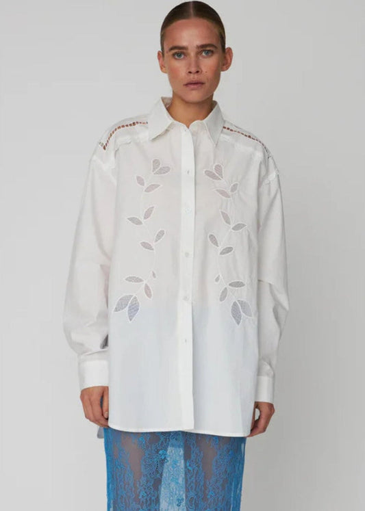Anglaise Oversized Shirt-Offwhite - Pop Up Concepts
