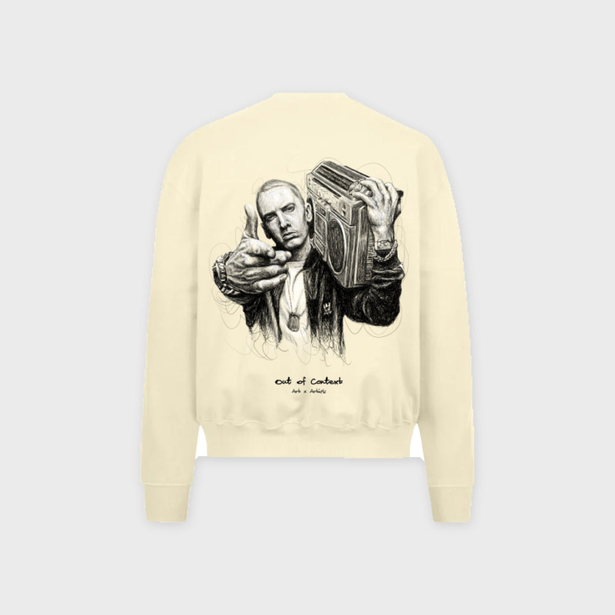 Eminem Crew Sweatshirt-Cream - Pop Up Concepts