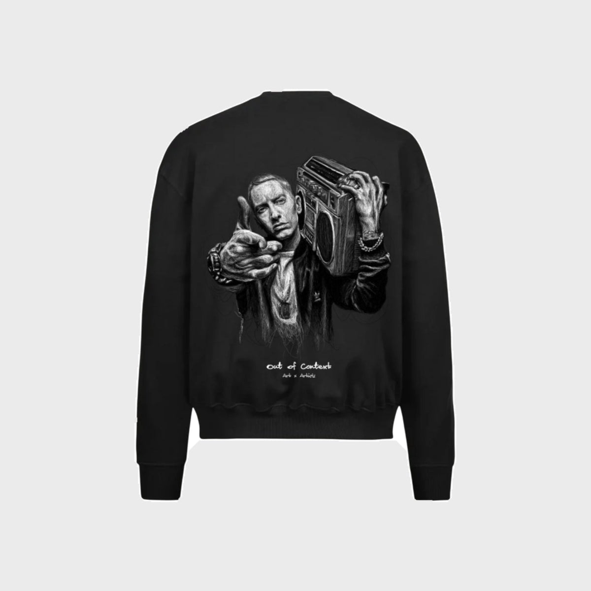 Eminem Crew Sweatshirt-Black - Pop Up Concepts