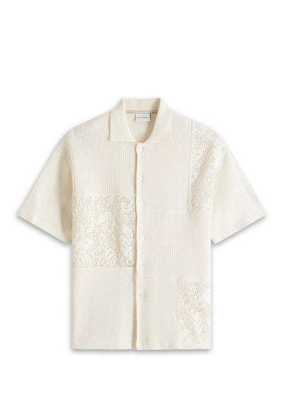 Patchwork Shirt-Cream - Pop Up Concepts
