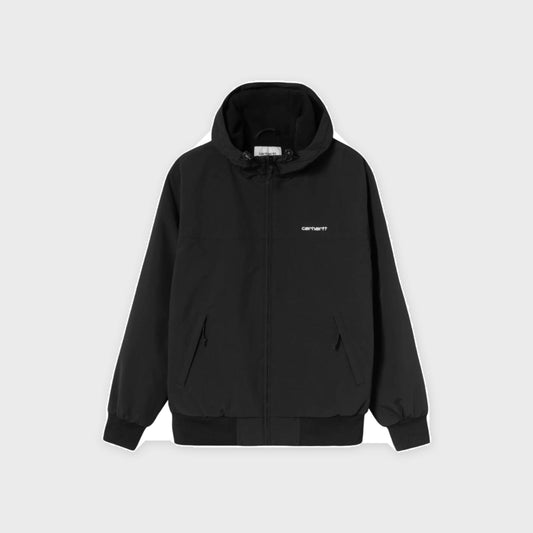 Hooded Sail Jacket-Black-White - Pop Up Concepts