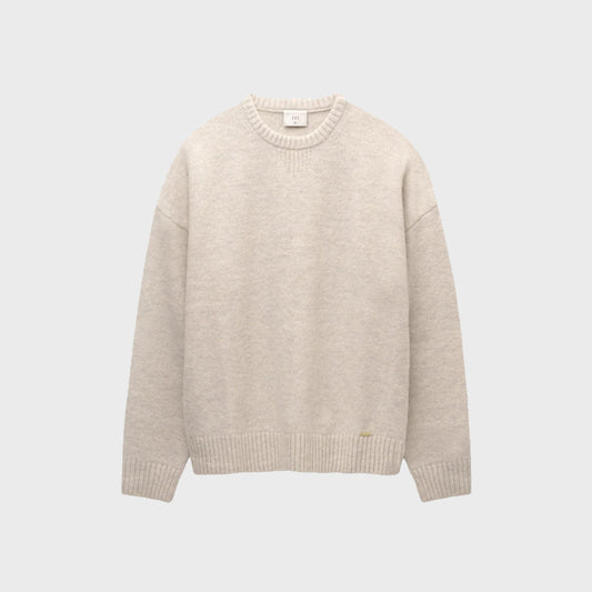 Crew Neck Alpaca Blend Jumper-Ivory - Pop Up Concepts