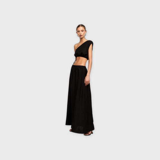 Alexandria Crop Top - Black - Pop Up Concepts