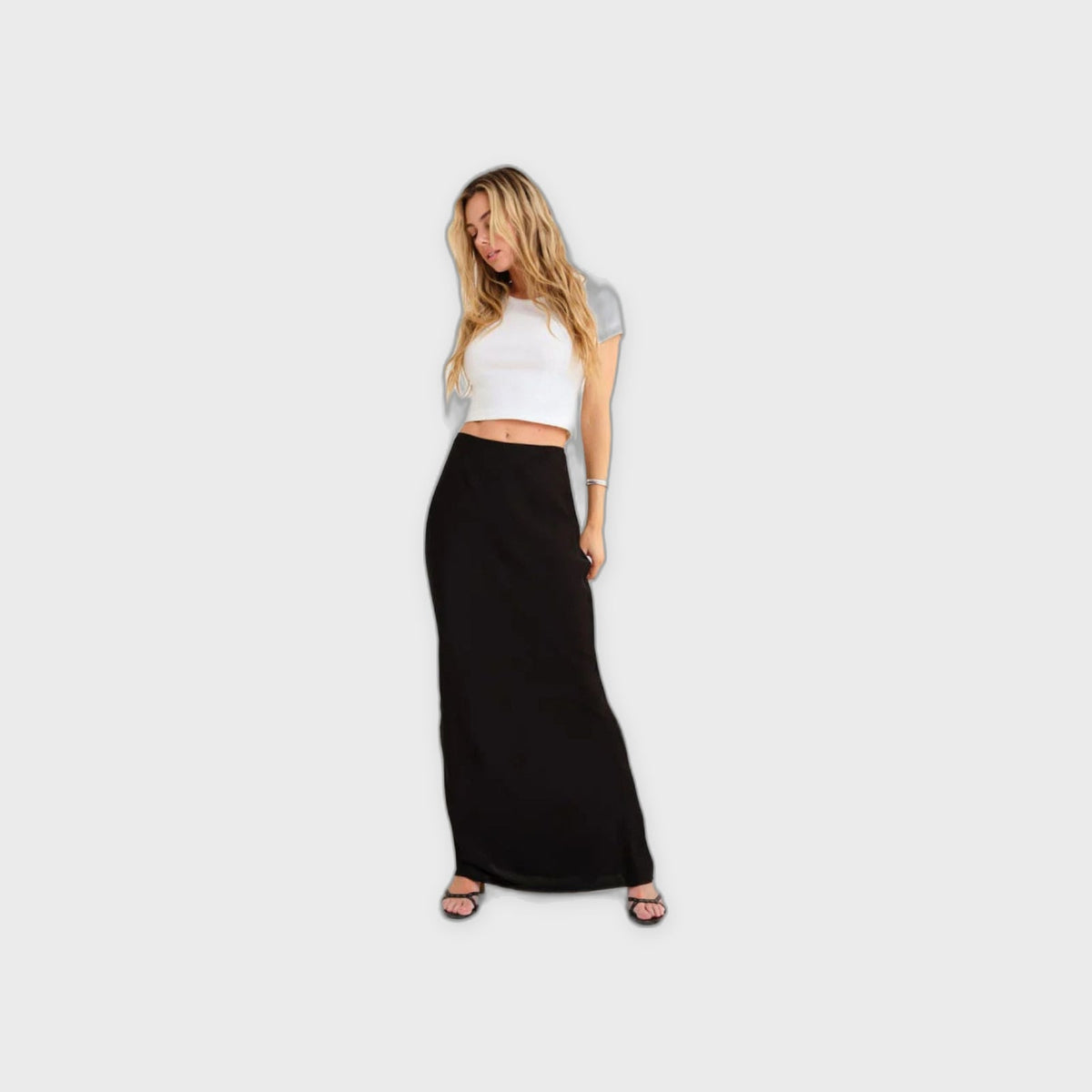 Archive Bias Maxi Skirt-Black - Pop Up Concepts
