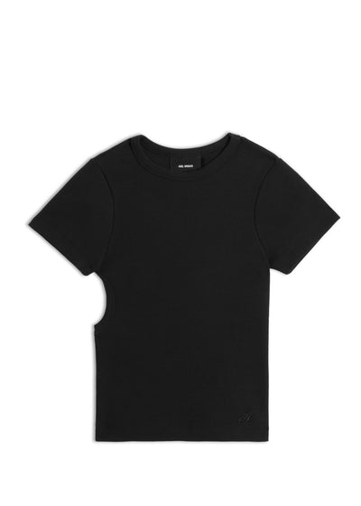 Solo Cut Out T-Shirt-Black-Women - Pop Up Concepts