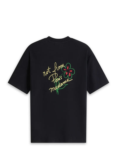 Slogan Esquisse T-Shirt-Black - Pop Up Concepts