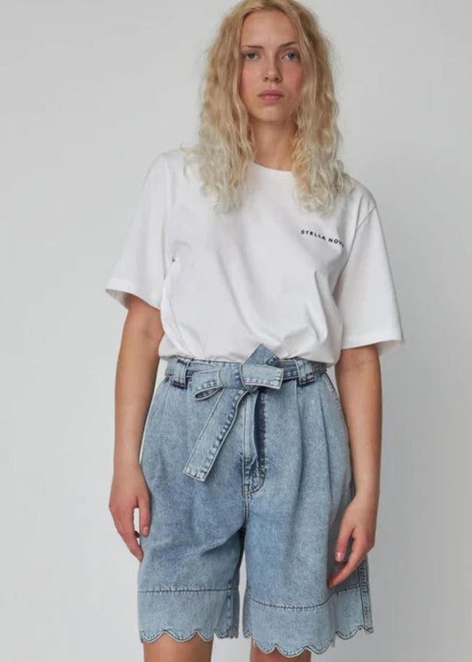 Moon Washed Denim Short-Denim Moon - Pop Up Concepts