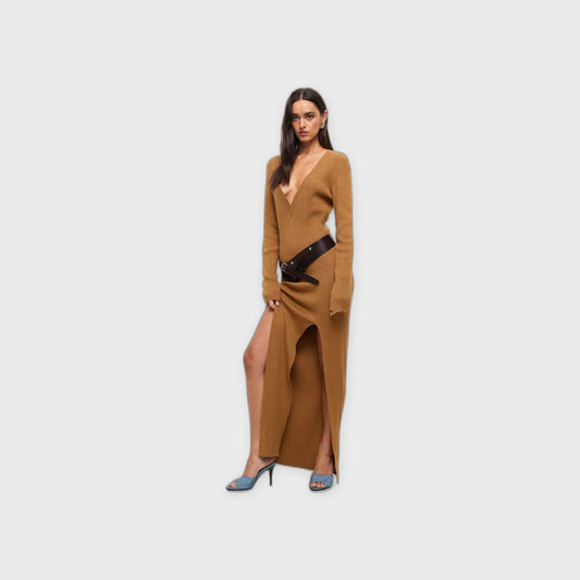 Opulence Maxi Camel Dress - Pop Up Concepts