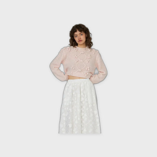 Cable Knit with bobbles - Pale Pink - Pop Up Concepts