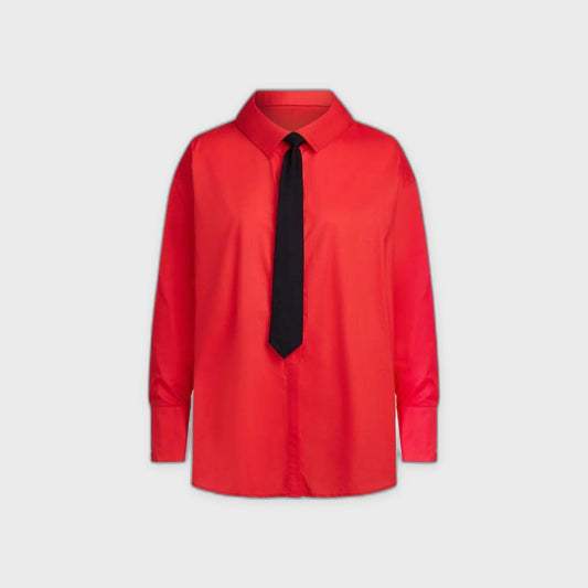 Valentino Tie Shirt-Red - Pop Up Concepts
