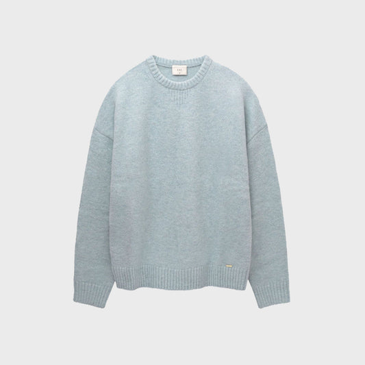 Crew Neck Alpaca Blend Jumper-Powder Blue - Pop Up Concepts
