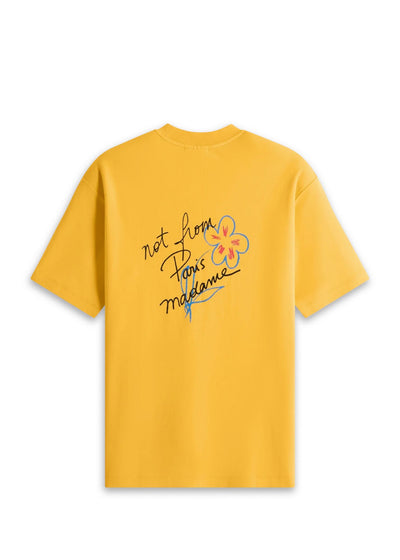 Slogan Esquisse T-Shirt-Yellow - Pop Up Concepts