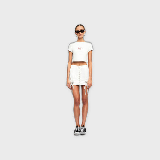 Infatuation Mini Skirt - White - Pop Up Concepts