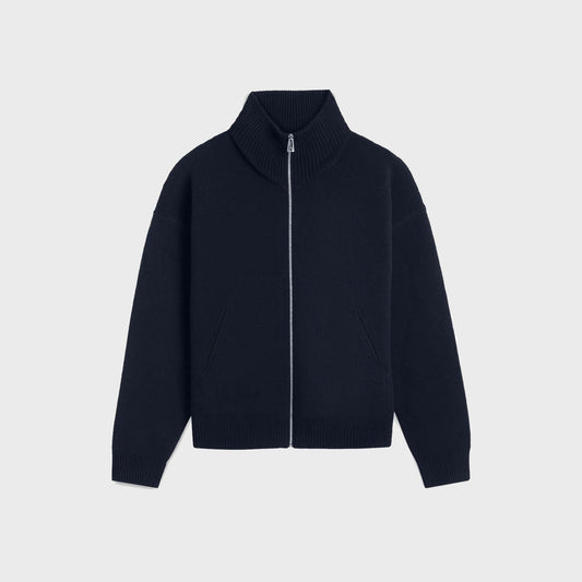 Core Zip-Up Sweater-Navy - Pop Up Concepts