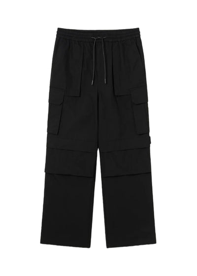 Velcro Cargo Pants-Black - Pop Up Concepts