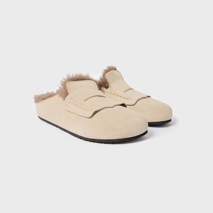 The Mocassins Mules-Beige - Pop Up Concepts